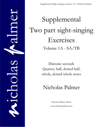 Book cover for Sight-singing exercises for two-part choirs vol. 1A - quarters, halves, wholes