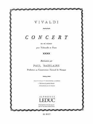 Book cover for Concerto in E Minor