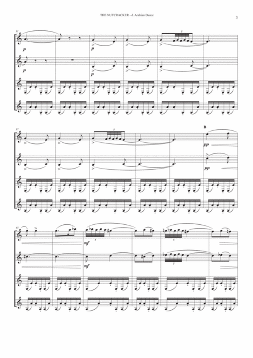 The Nutcracker Suite (2nd Part) for Clarinet Quartet image number null