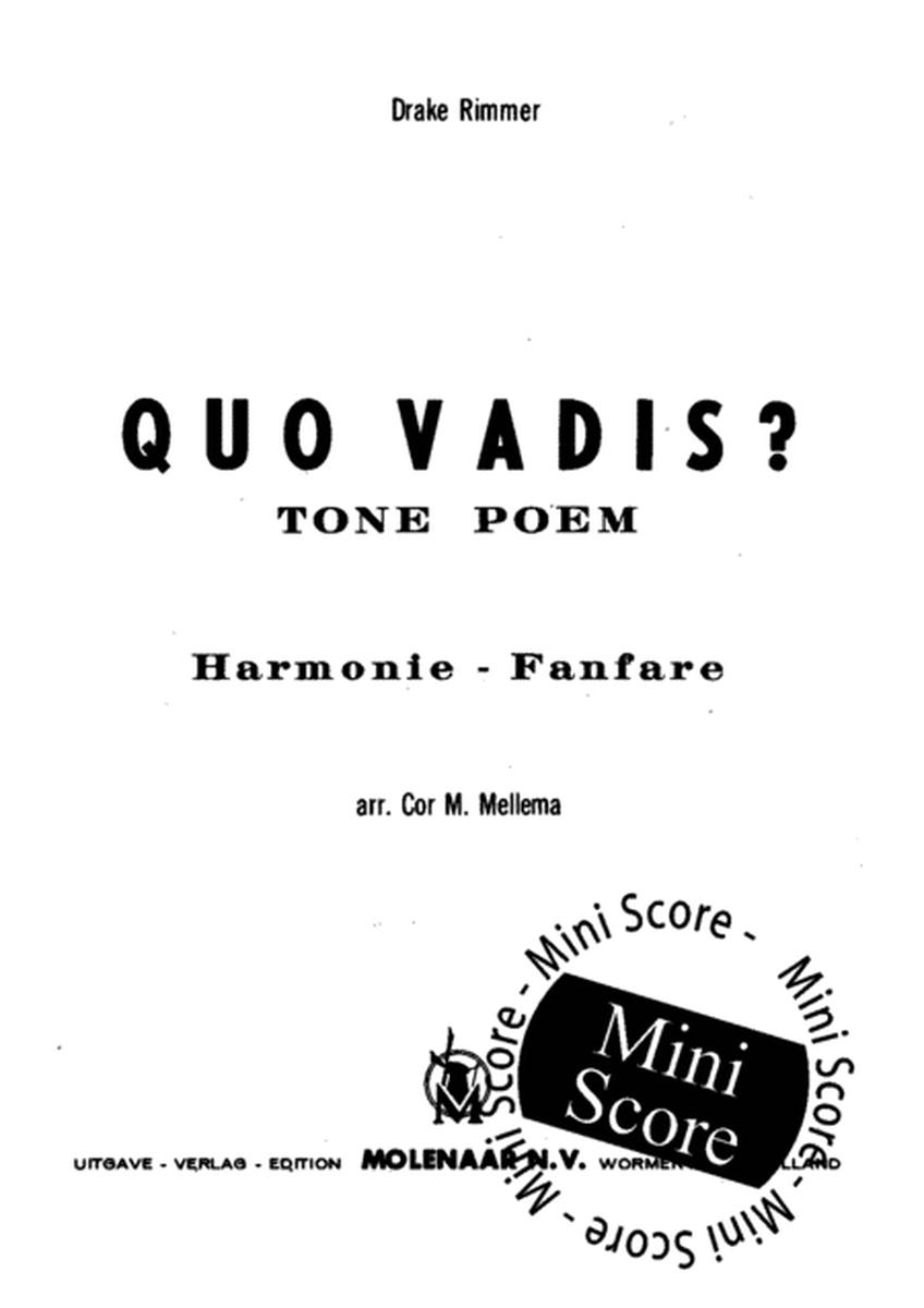 Quo Vadis? by Rimmer Concert Band - Sheet Music