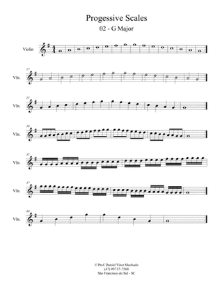 Book cover for Progressive Scales - Violin - G Major