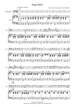 Jingle Bells (Jazzy Style) for Double Bass and Piano