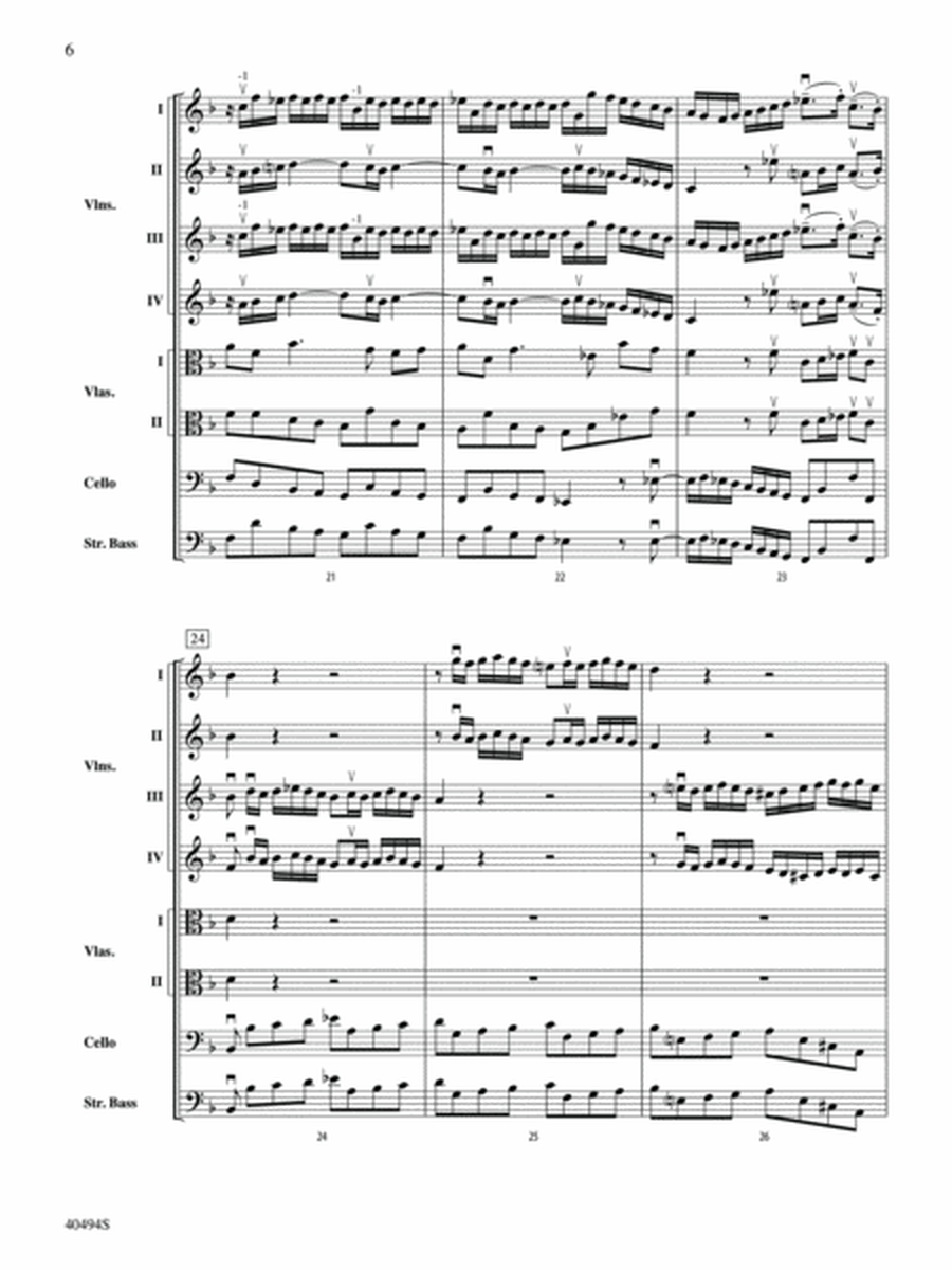 Brandenburg Concerto No. 1 in F Major: Score