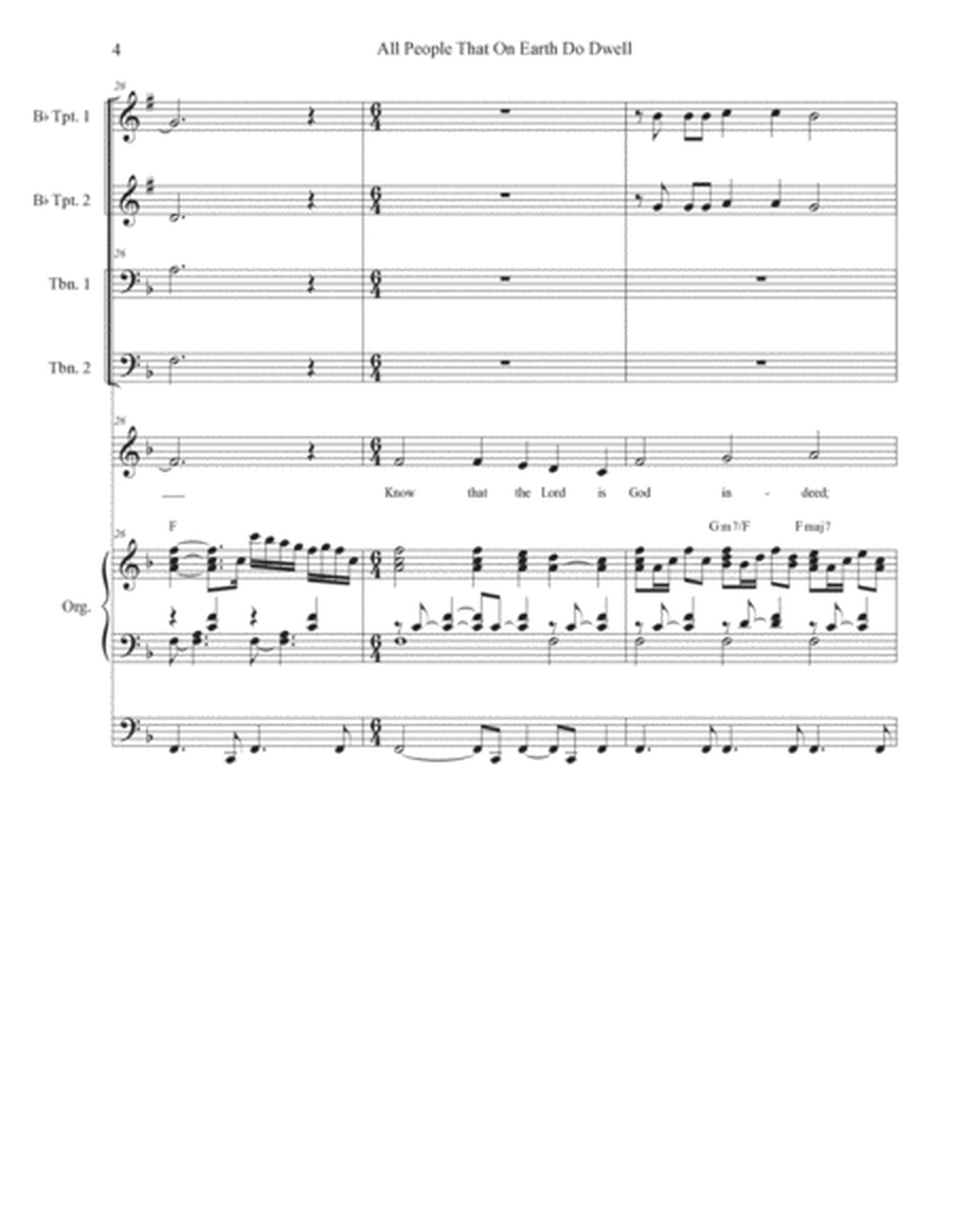 All People That On Earth Do Dwell (Unison choir - High Key) (Full Score - Alternate) - Score Only image number null