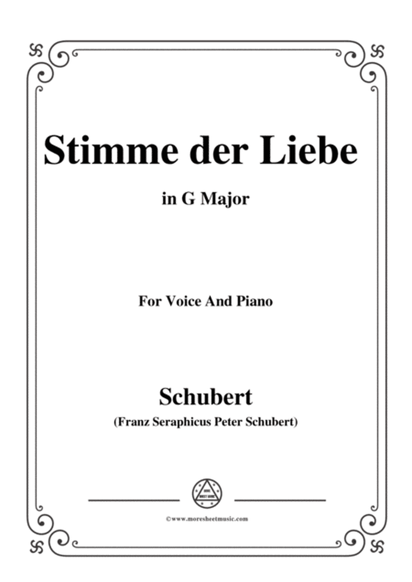 Schubert-Stimme der Liebe,D.418,in G Major,for voice and piano image number null