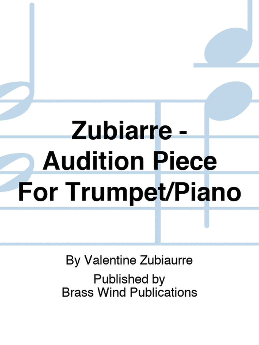 Zubiarre - Audition Piece For Trumpet/Piano