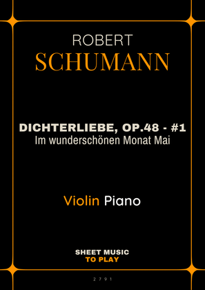Dichterliebe, Op.48 No.1 - Violin and Piano (Full Score and Parts)