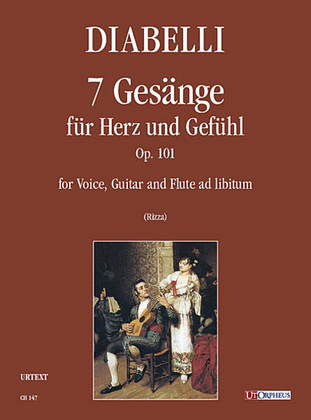Book cover for 7 Gesänge für Herz und Gefühl Op. 101 for Voice, Guitar and Flute ad libitum