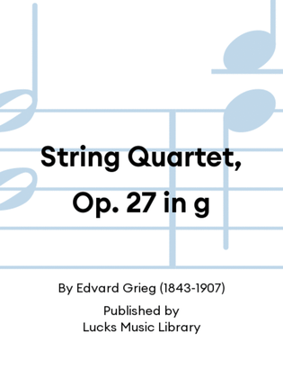 Book cover for String Quartet, Op. 27 in g