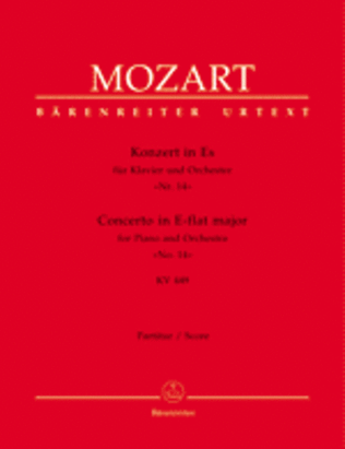 Book cover for Concerto for Piano and Orchestra, No. 14 E flat major, KV 449