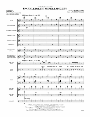Book cover for Sparklejollytwinklejingley (from the Broadway musical Elf): Score