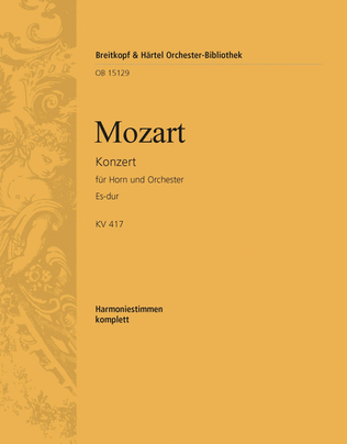 Book cover for Horn Concerto [No. 2] in E flat major K. 417