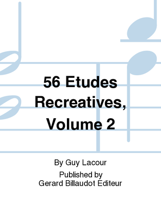 Book cover for 56 Etudes Recreatives, Volume 2