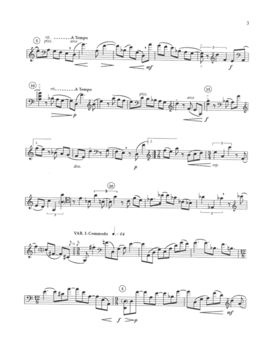 [Yannatos] Variations for Solo Contrabass