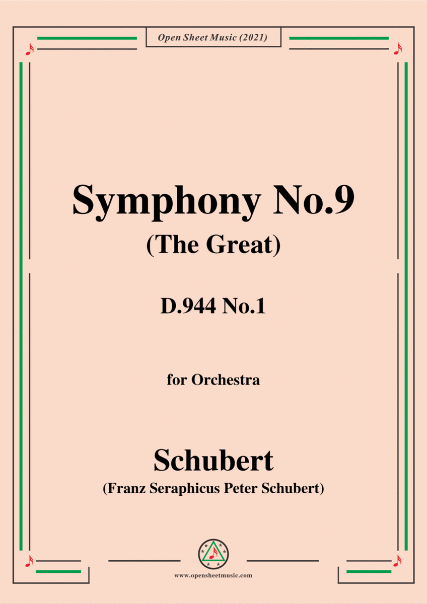 Schubert-Symphony No.9(The Great),D.944 No.1,for Orchestra