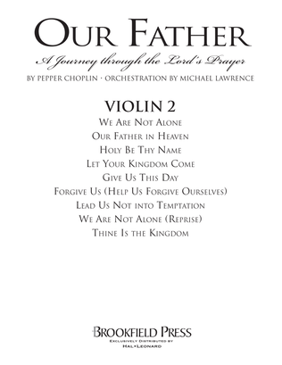 Book cover for Our Father - A Journey Through The Lord's Prayer - Violin 2