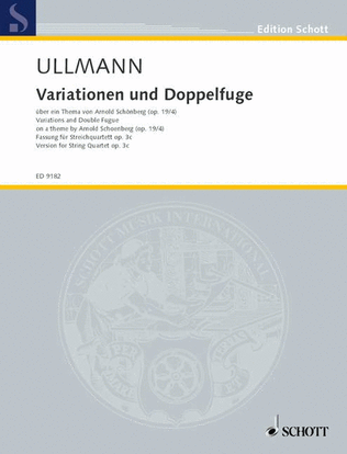 Book cover for Variationen und Doppelfuge, Op. 3C