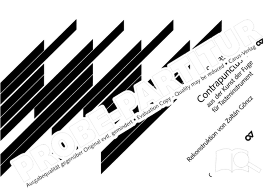 Contrapunctus 14 fur Orgel / Tasteninstrument