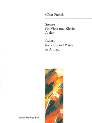 Book cover for Sonata in A major