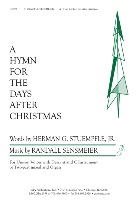 A Hymn for the Days after Christmas