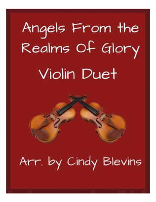 Book cover for Angels From the Realms of Glory, for Violin Duet