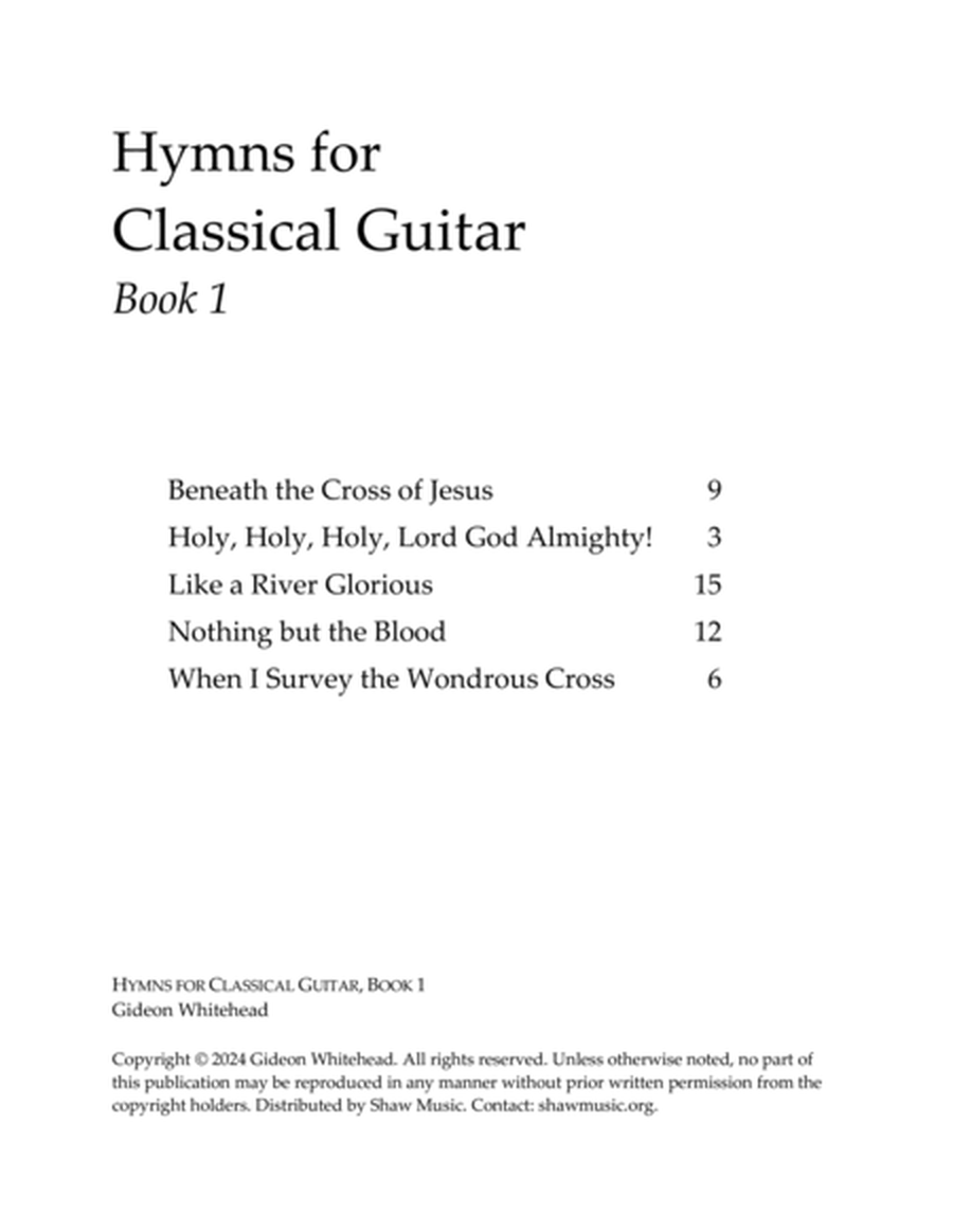 Hymns for Classical Guitar, Book 1
