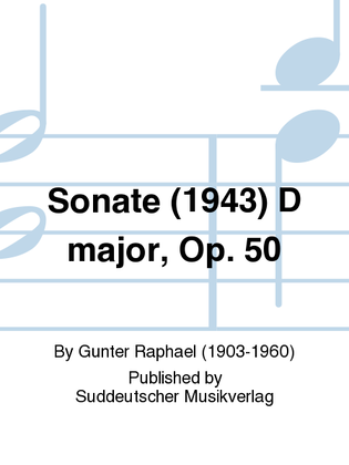 Book cover for Sonate (1943) D major, Op. 50