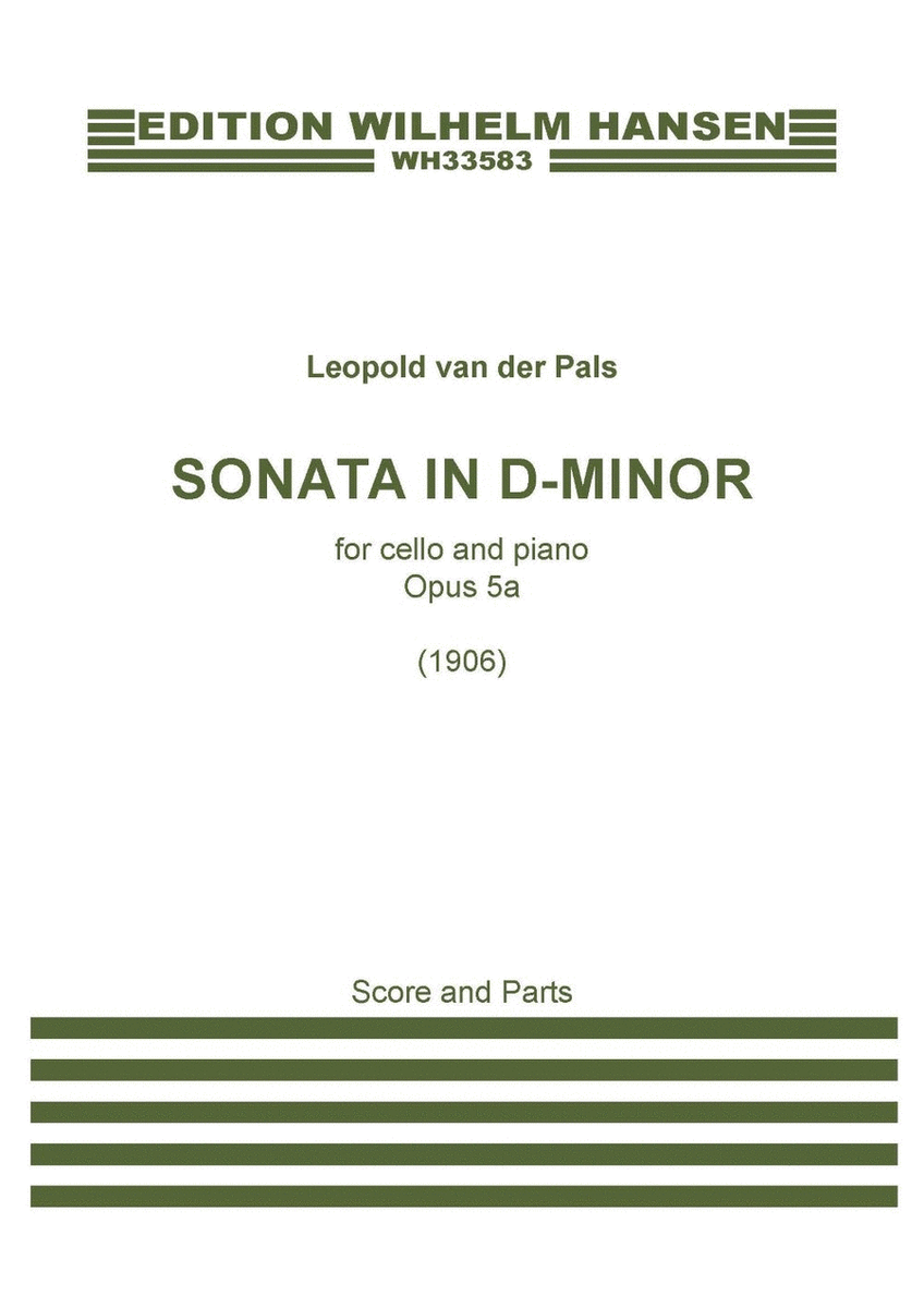 Sonata In D-minor For Cello And Piano Op. 5a