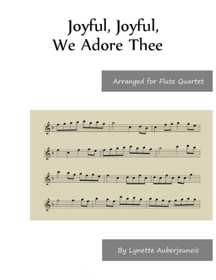 Book cover for Joyful, Joyful, We Adore Thee - Flute Quartet