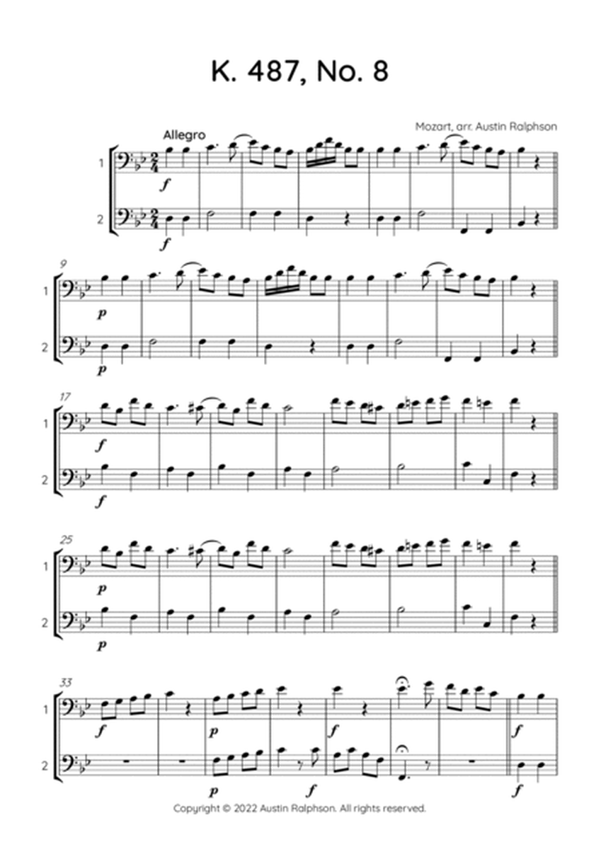 Mozart K. 487 No. 8 - trombone duet / euphonium duet image number null