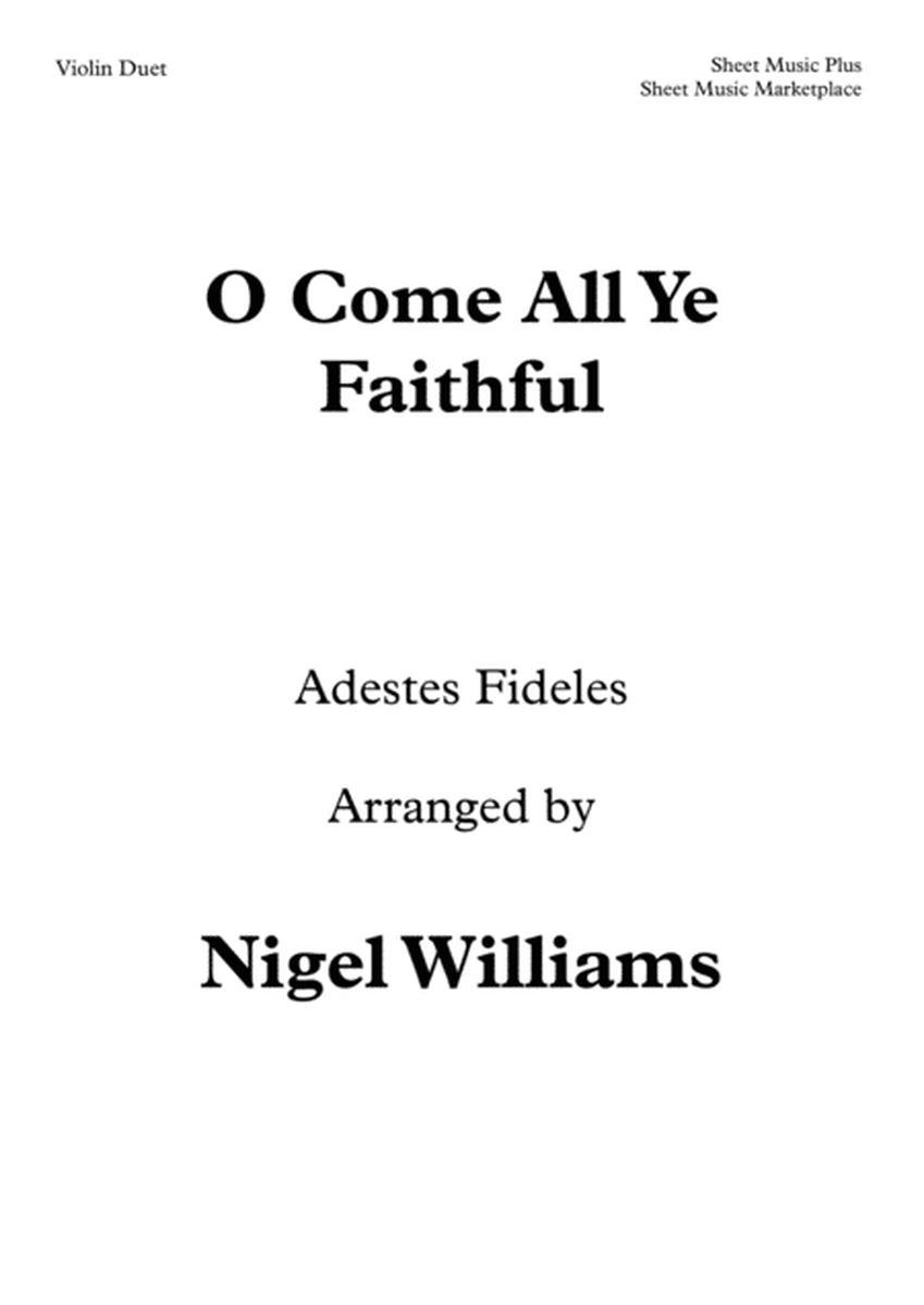 O Come All Ye Faithful, for Violin Duet image number null