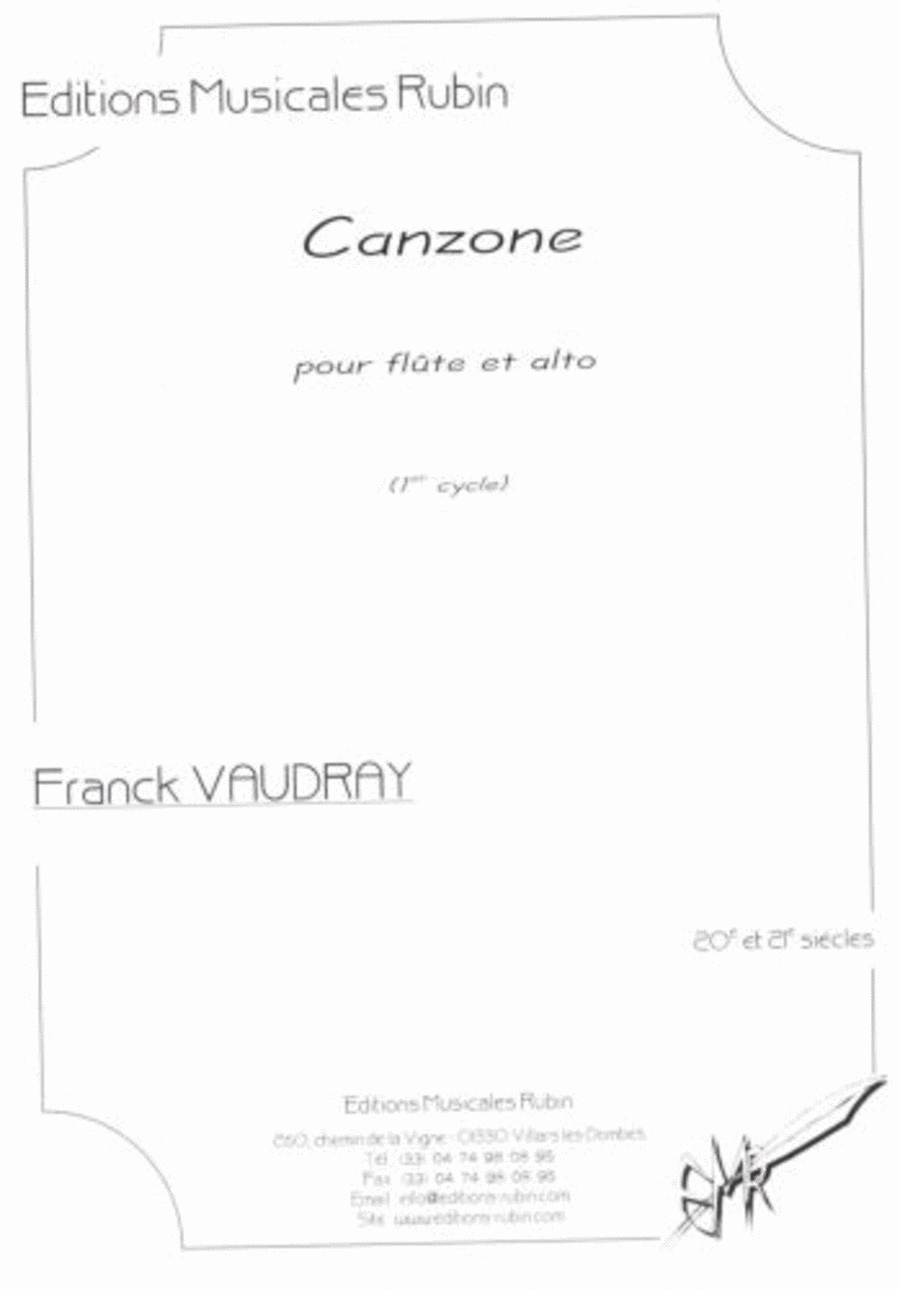 Canzone pour flute et alto