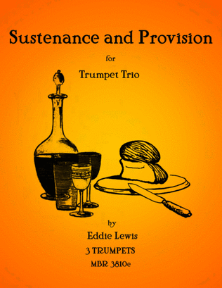 Book cover for Sustenance and Provision for Trumpet Trio by Eddie Lewis