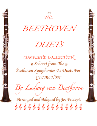 Book cover for The Beethoven Duets For Clarinet Complete Collection (All 9 Scherzi)