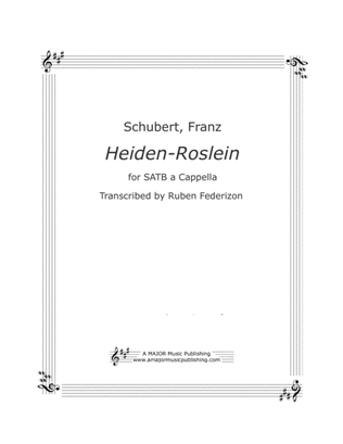 Book cover for Heiden-Roslein by Franz Schubert. SATB a-cappella