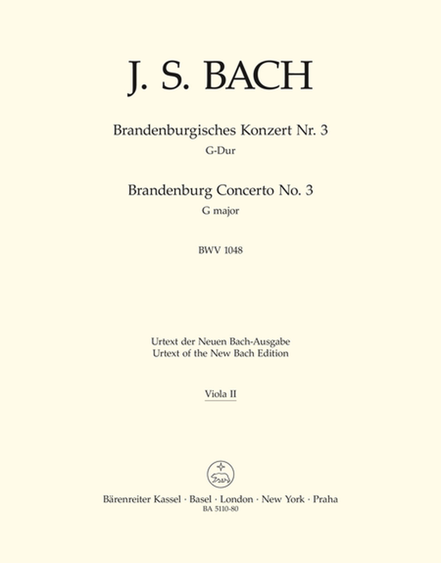 Brandenburg Concerto, No. 3 G major, BWV 1048