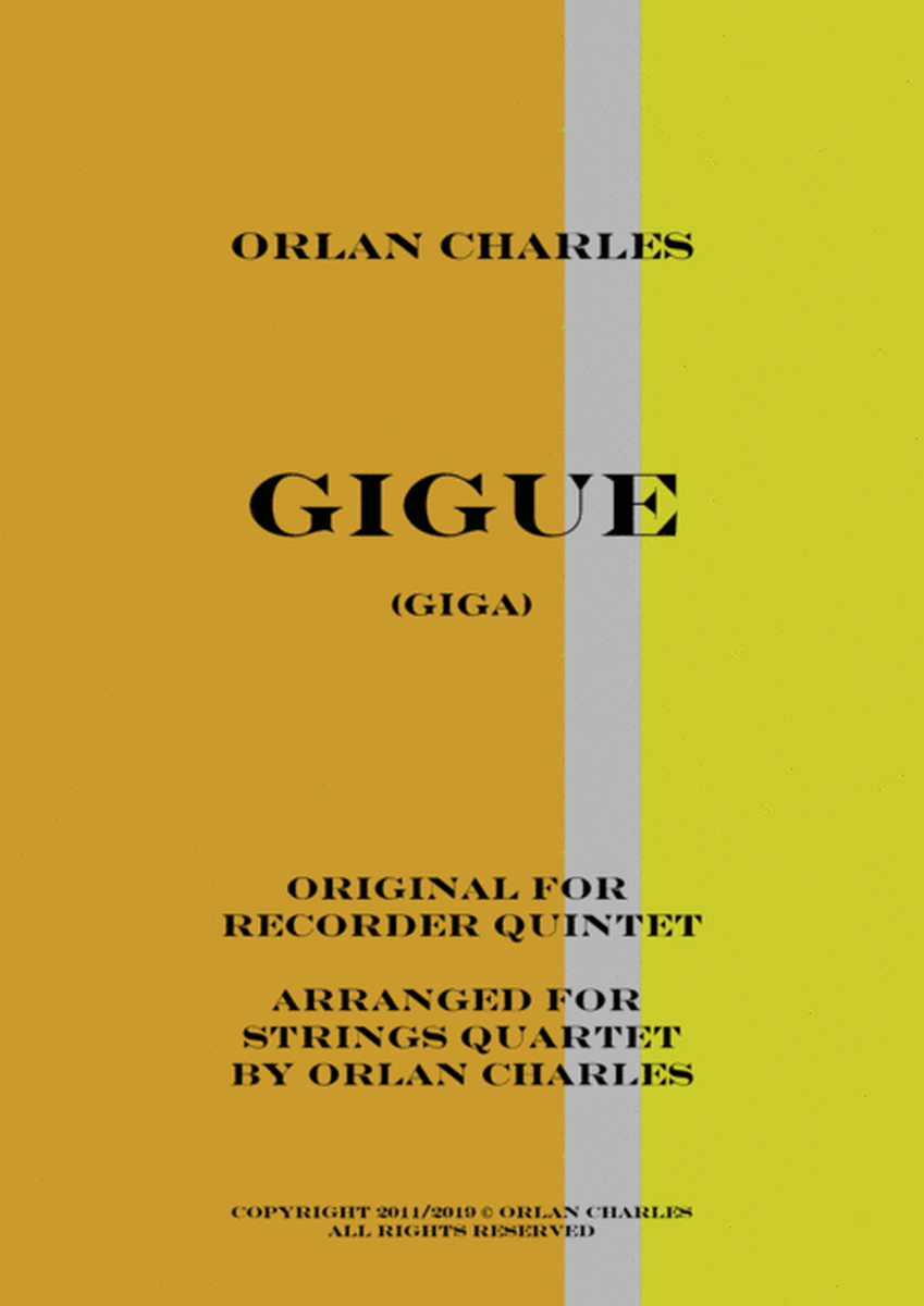 Gigue (Giga) - for strings quartet image number null