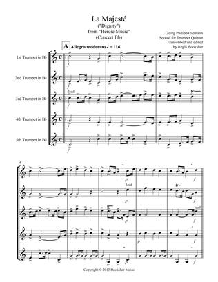 La Majeste (from "Heroic Music") (Bb) (Trumpet Quintet)