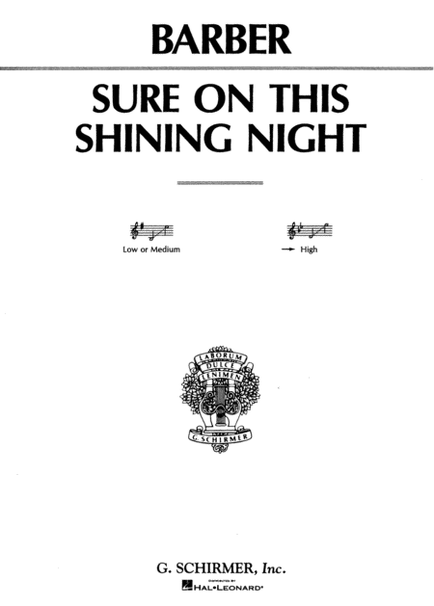 Sure on This Shining Night