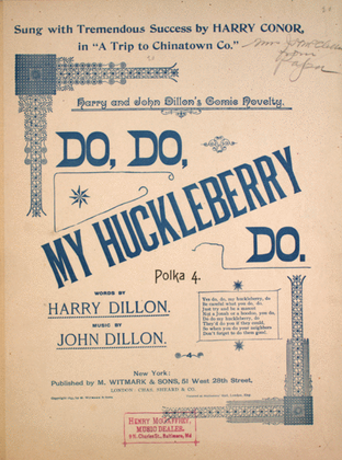 Book cover for Do, Do, My Huckleberry Do