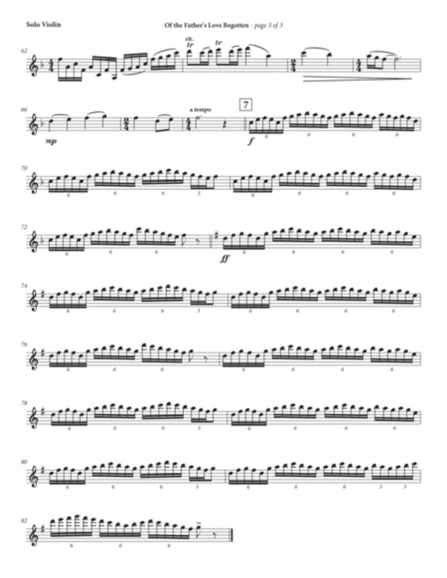 Of The Father's Love Begotten - Violin (with Accompaniment Track) image number null