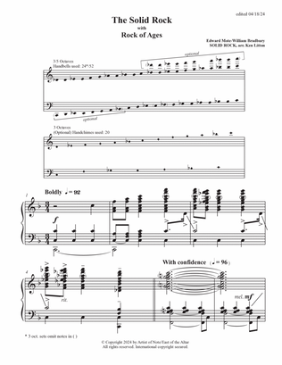 Book cover for The Solid Rock with Rock of Ages - Score Only