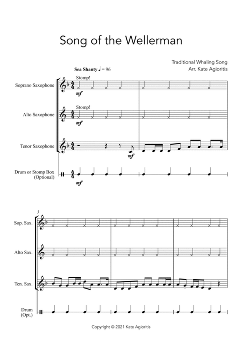 Song of the Wellerman (Wellerman) for Saxophone Trio (SAT or AAT) image number null