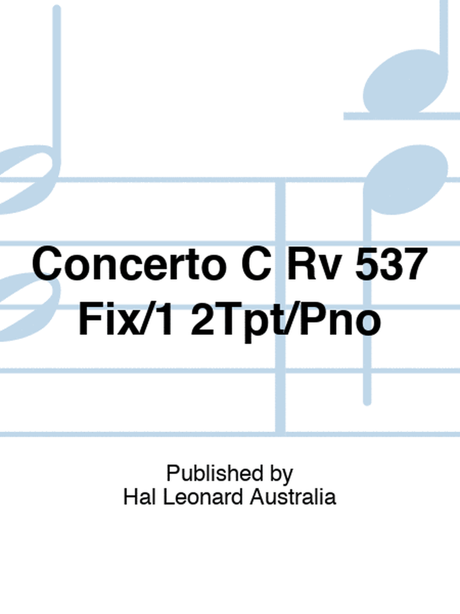 Concerto C Rv 537 Fix/1 2Tpt/Pno