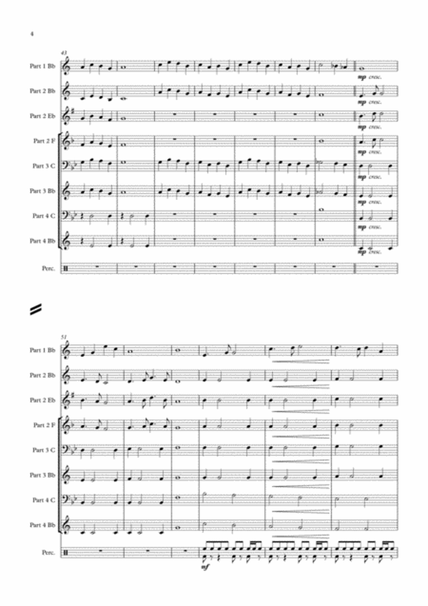 Two Dvorak melodies for Easy / Intermediate brass ensemble, arranged by Derick Kane image number null