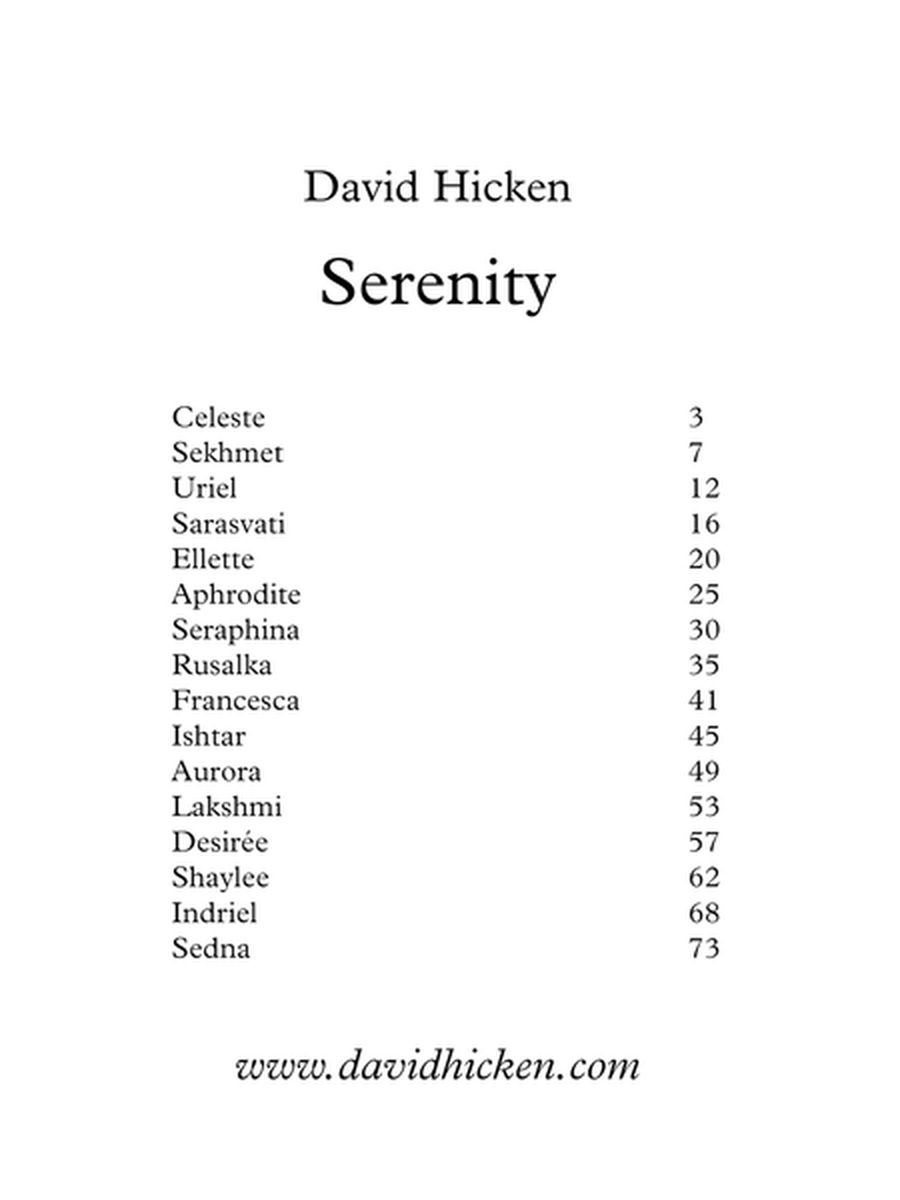 Serenity - The Best Of David Hicken Songbook