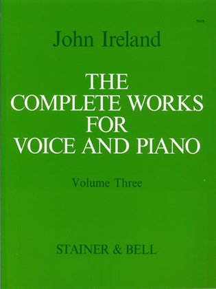 Book cover for The Complete Works for Voice and Piano. Volume 3: Medium Voice
