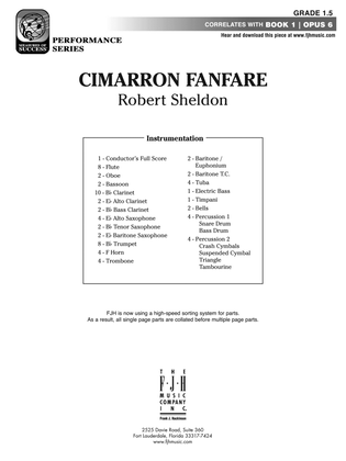 Book cover for Cimarron Fanfare: Score