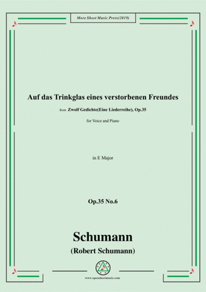 Schumann-Auf das Trinkglas eines...,Op.35 No.6 in E Major,for V&Pno
