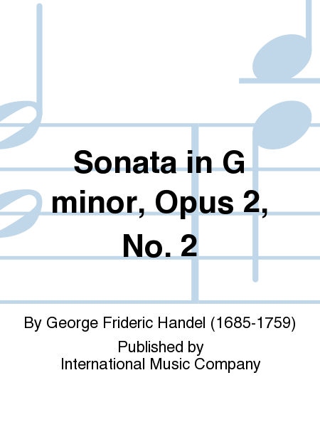 Sonata in G minor, Op. 2 No. 2 (with Cello ad lib.)